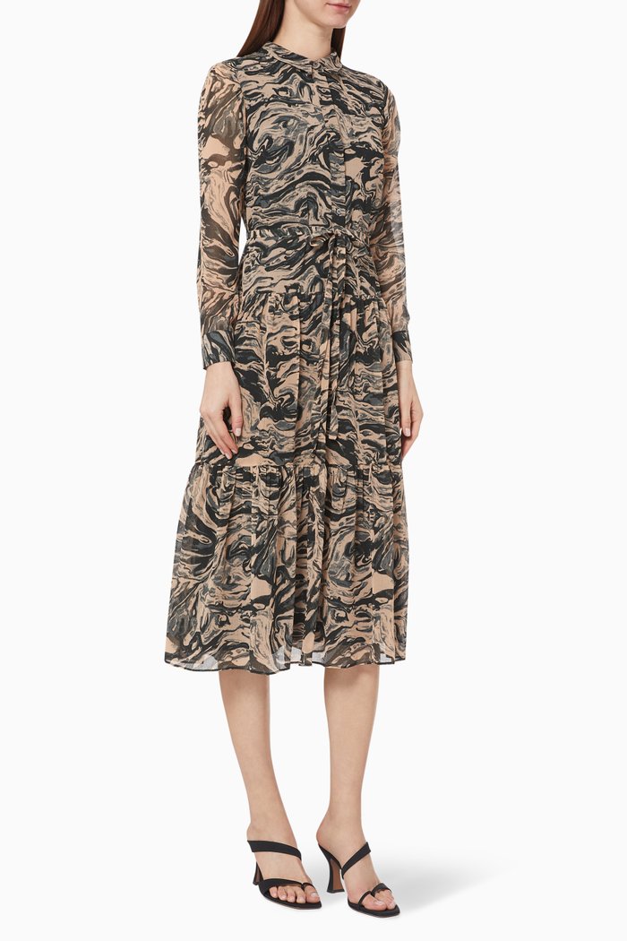 

Marble Print Shirt Dress, Multicolour