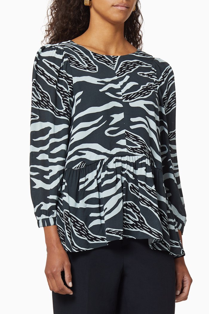 

Zebra Viscose Top, Multicolour