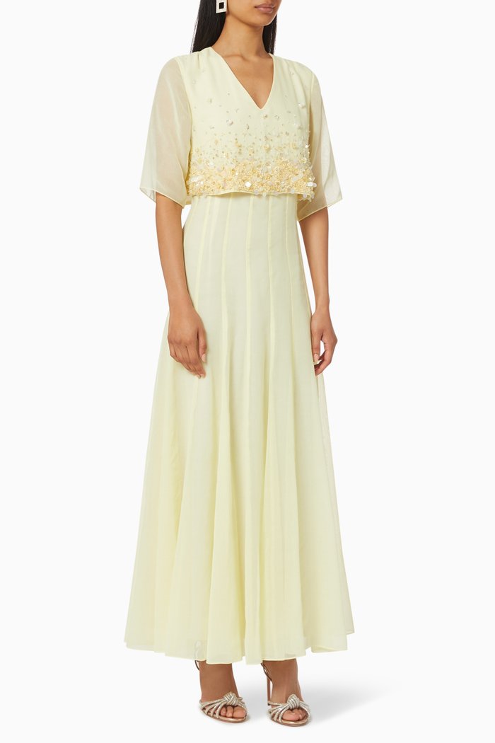 

Daffodil Layered Kaftan, Yellow