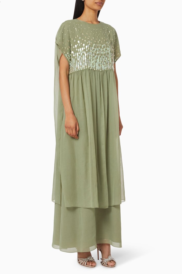 

Zinnia Embellished Kaftan, Brown