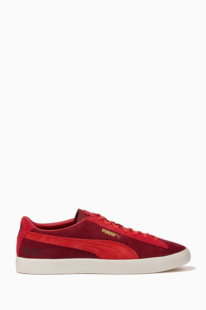 

x Michael Lau Vintage Sneakers in Suede, Red