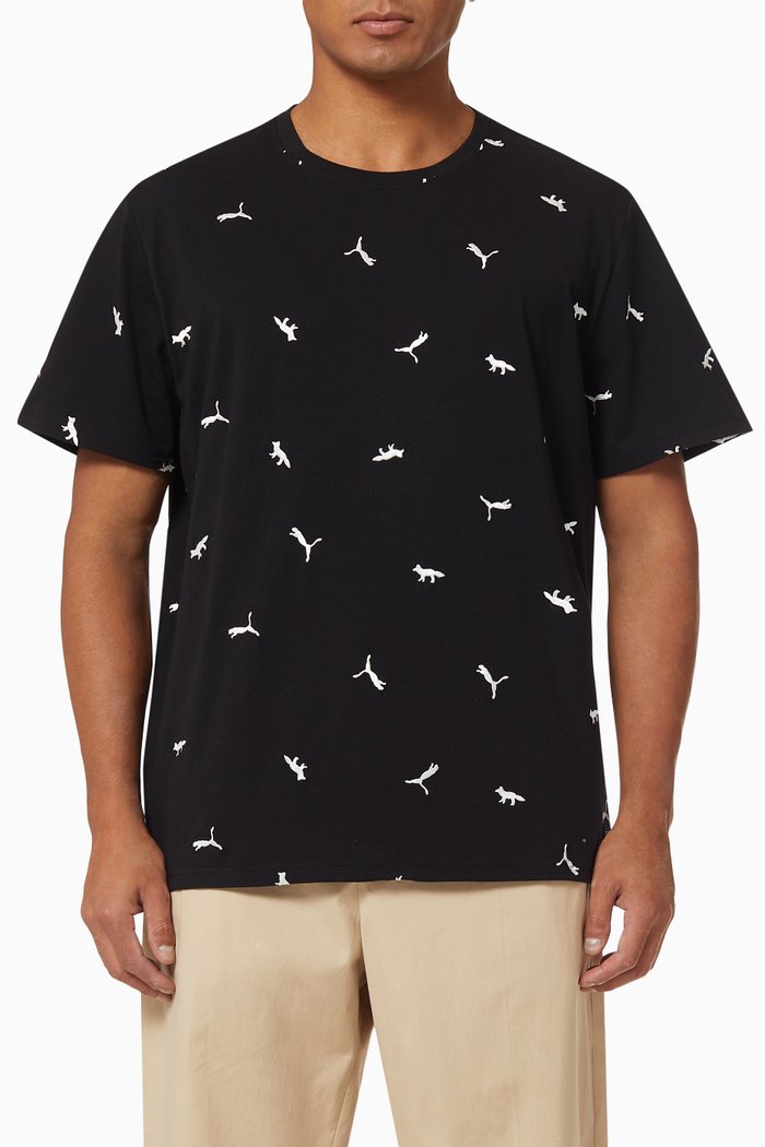

x Maison Kitsuné Printed T-shirt, Black
