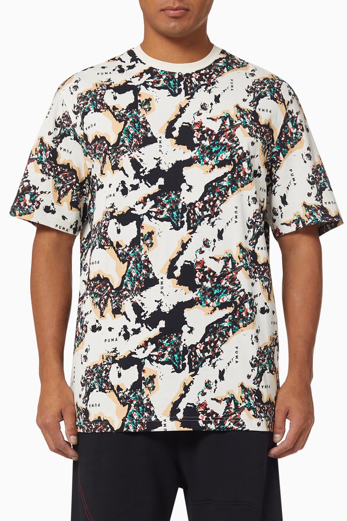 

Re.Gen Panel Print T-shirt in Cotton, Multicolour