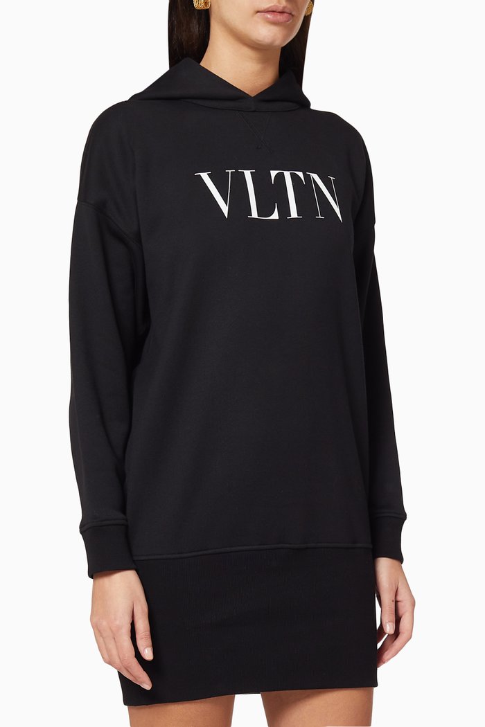 

VLTN Jersey Hoodie Dress, Black