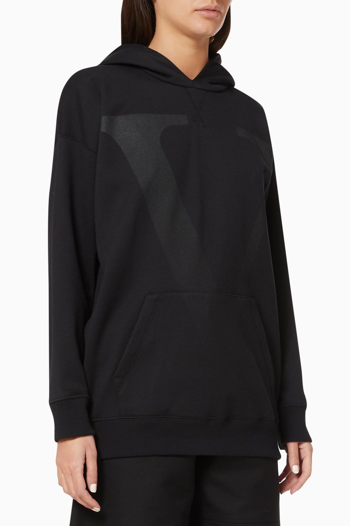 

VLOGO Jersey Hoodie, Black