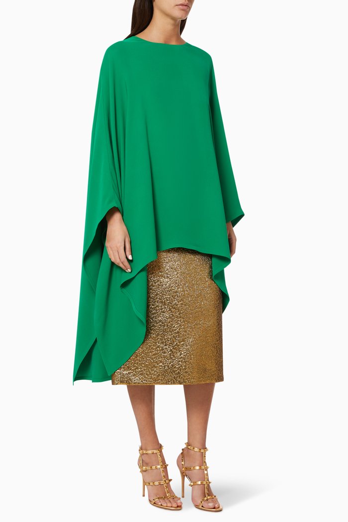

Short Cady Couture Kaftan Top, Green