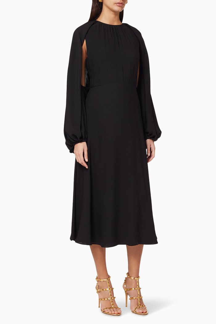 

Silk Georgette Dress, Black