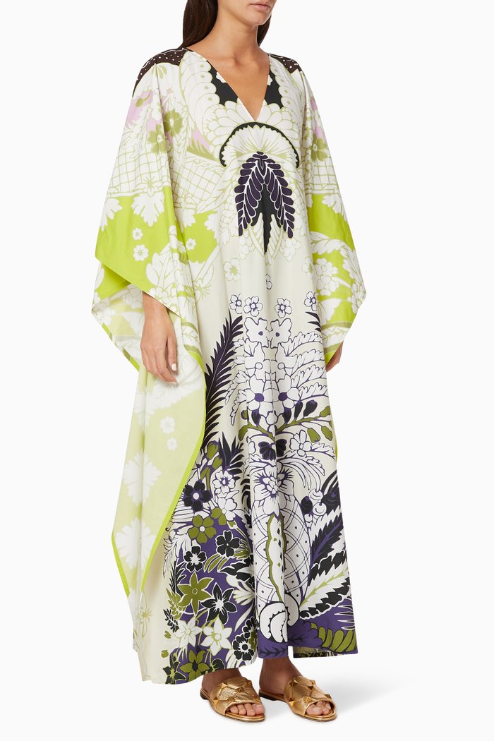 

Tropical World Arazzo Printed Poplin Evening Dress, Multicolour