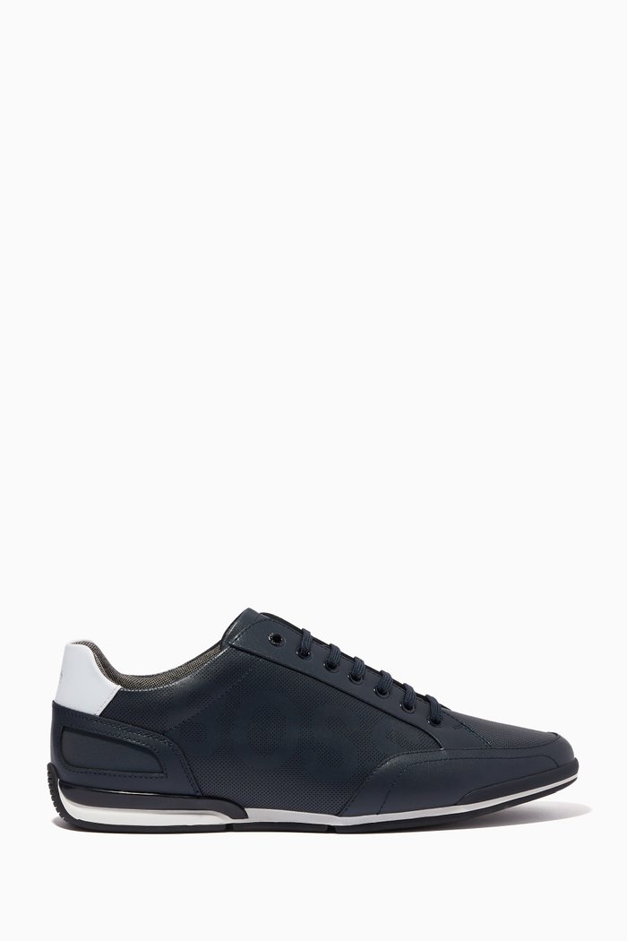 

Saturn Perforated Sneakers in Leather, Blue