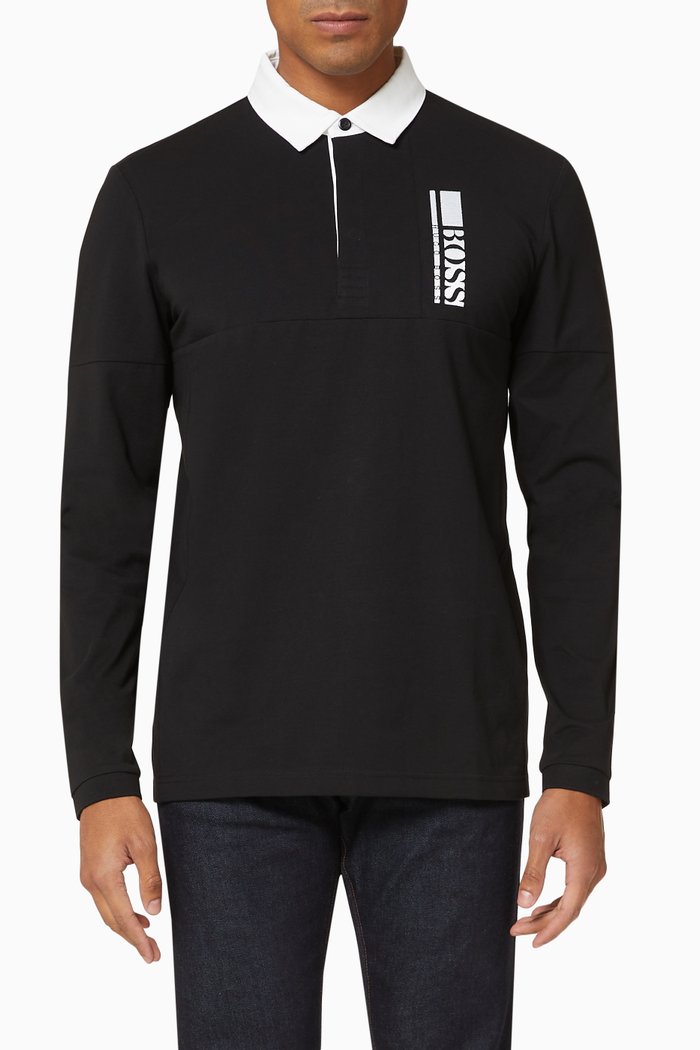 

Plisy 1 Jersey Polo Shirt, Black