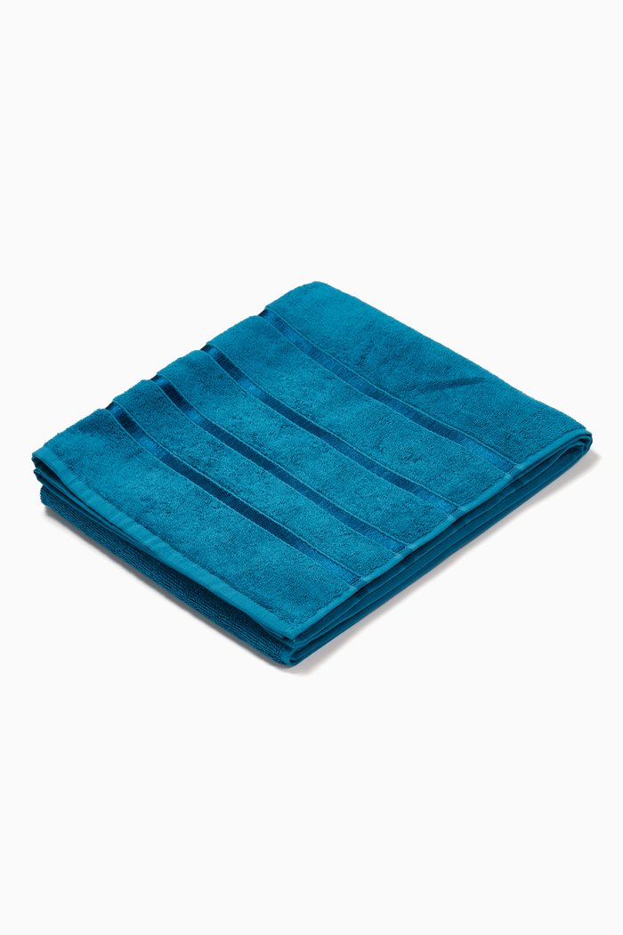 Byzantium Cotton Bath Towel, 70 x 140cm, Blue
