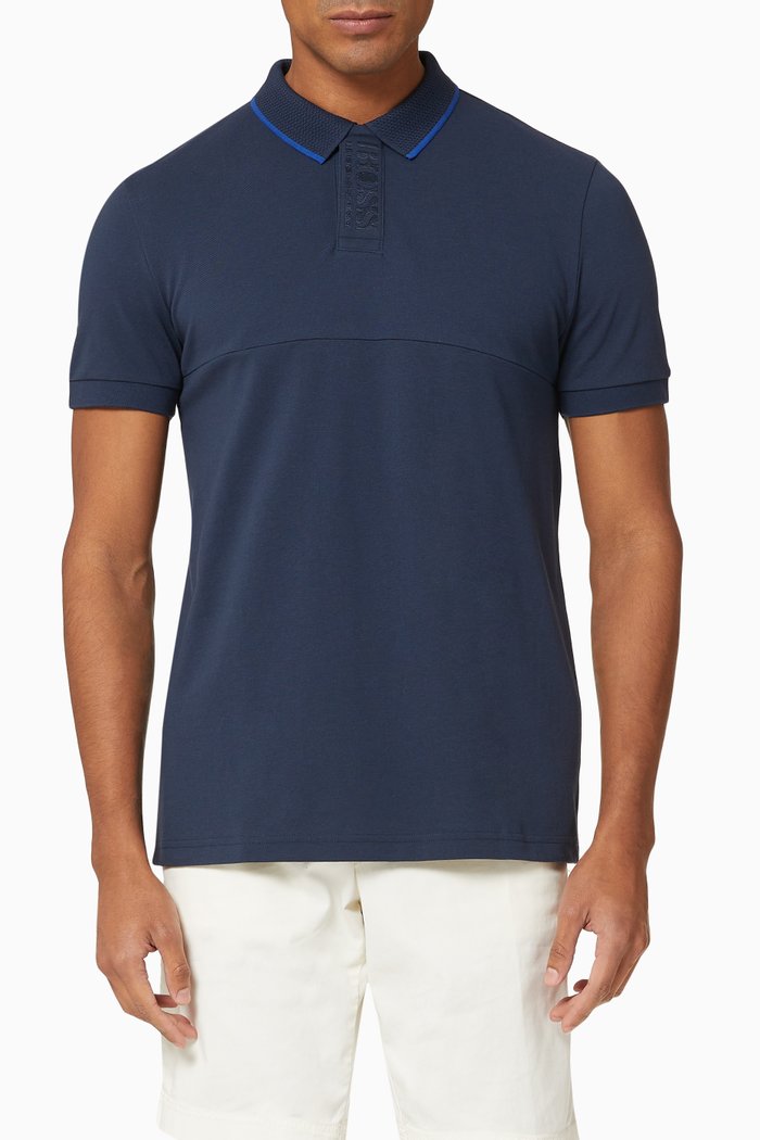 

Paule 5 Stretch Cotton Polo Shirt, Blue