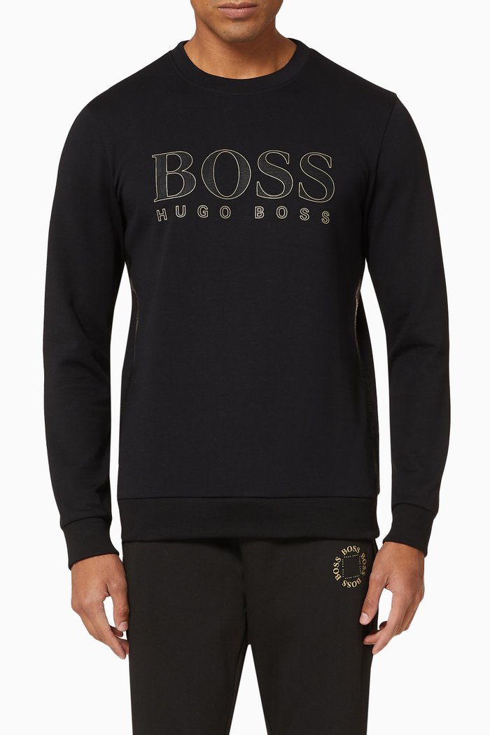 Salbo Iconic Cotton-Blend Sweatshirt, Black