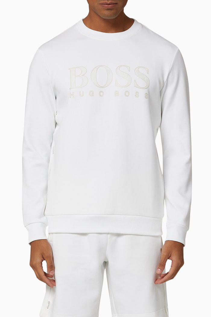 

Salbo Iconic Cotton-Blend Sweatshirt, White