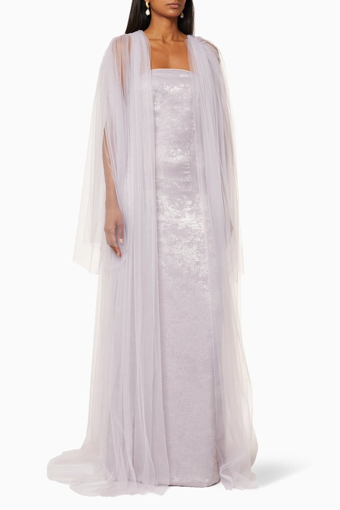 

Sequin Tulle Dress & Jacket, Purple