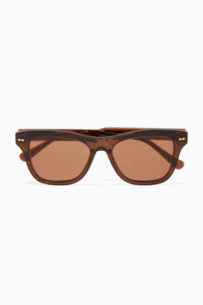

D-Frame Sunglasses in Acetate, Brown