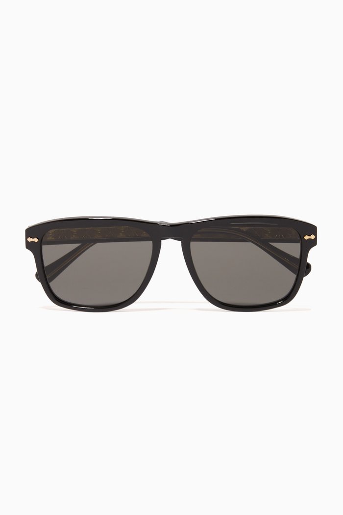 

D-Frame Sunglasses in Acetate, Black
