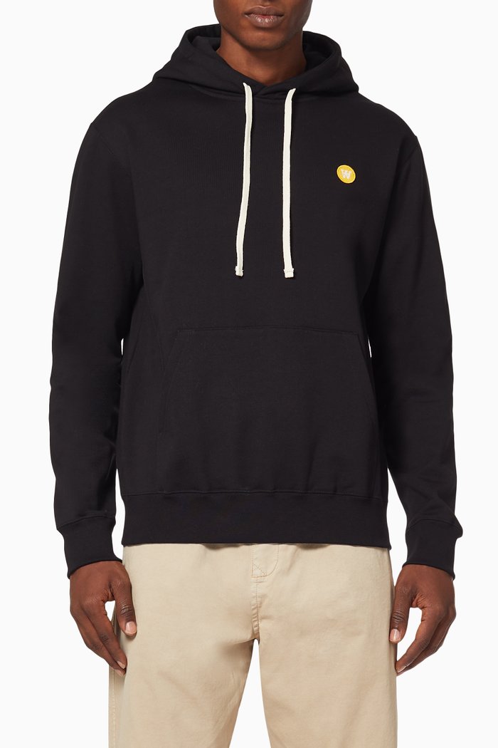 

Ian Organic Cotton Hoodie, Black