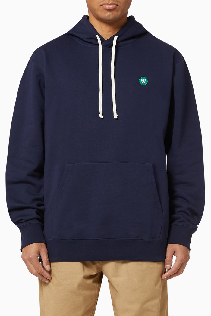 Ian Organic Cotton Hoodie, Blue