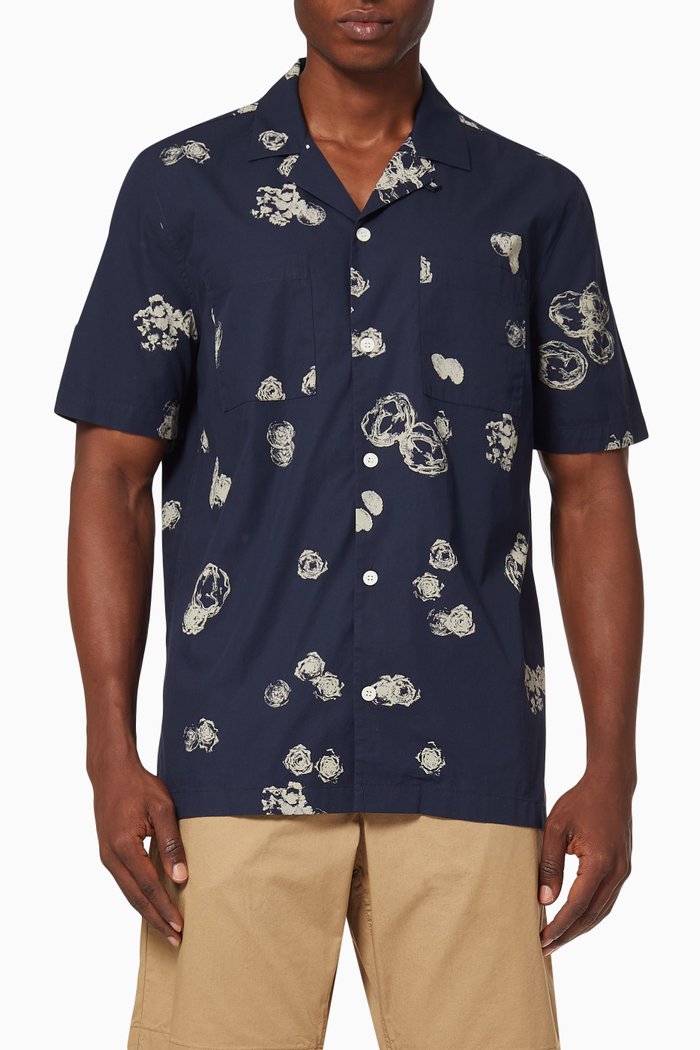 

Brandon Graphic Organic Cotton Shirt, Blue