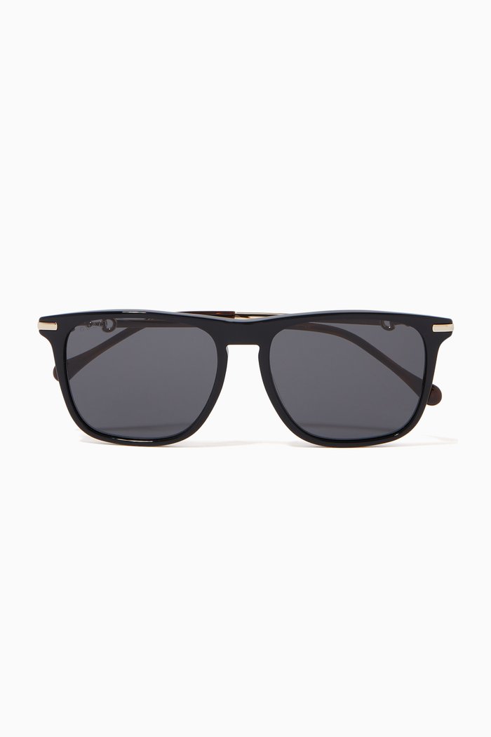 

D-frame Sunglasses in Acetate, Black