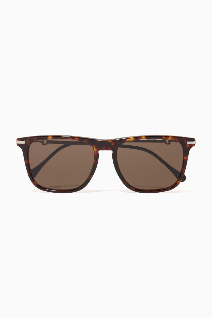 

D-frame Sunglasses in Acetate, Brown