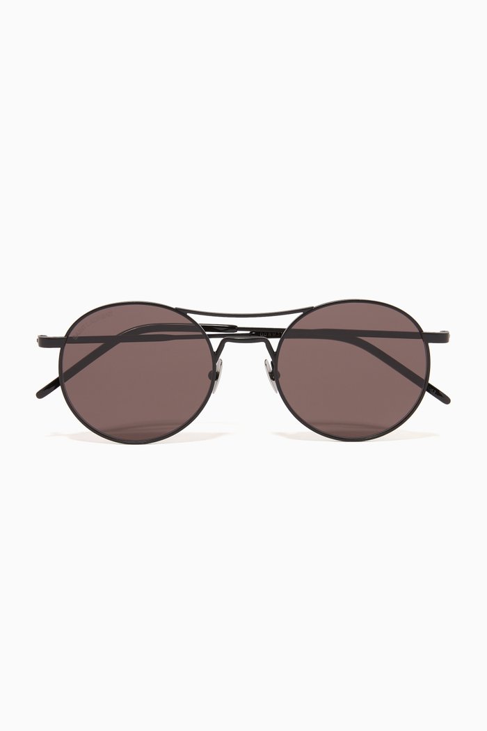 

SL 421 Aviator Sunglasses, Black