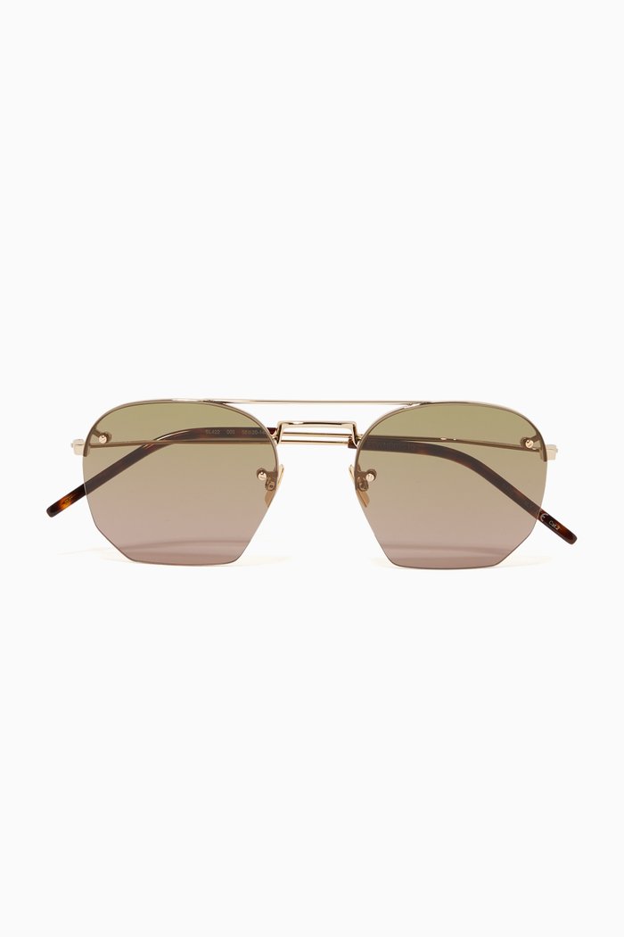 

SL 422 Aviator Sunglasses, Gold