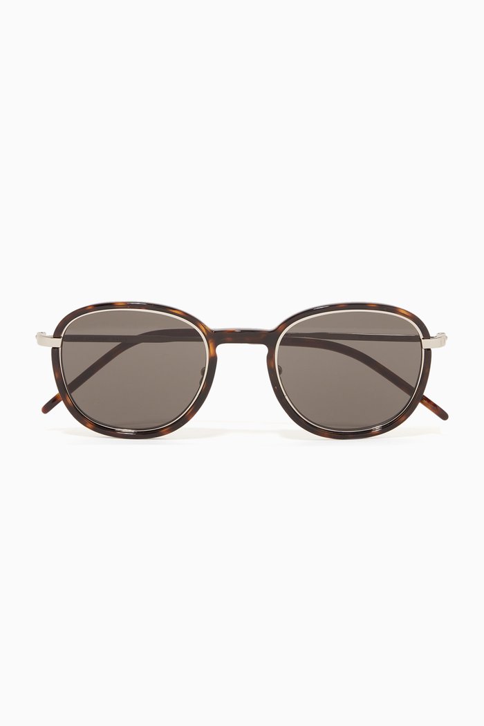 

SL 436 Round Sunglasses, Brown