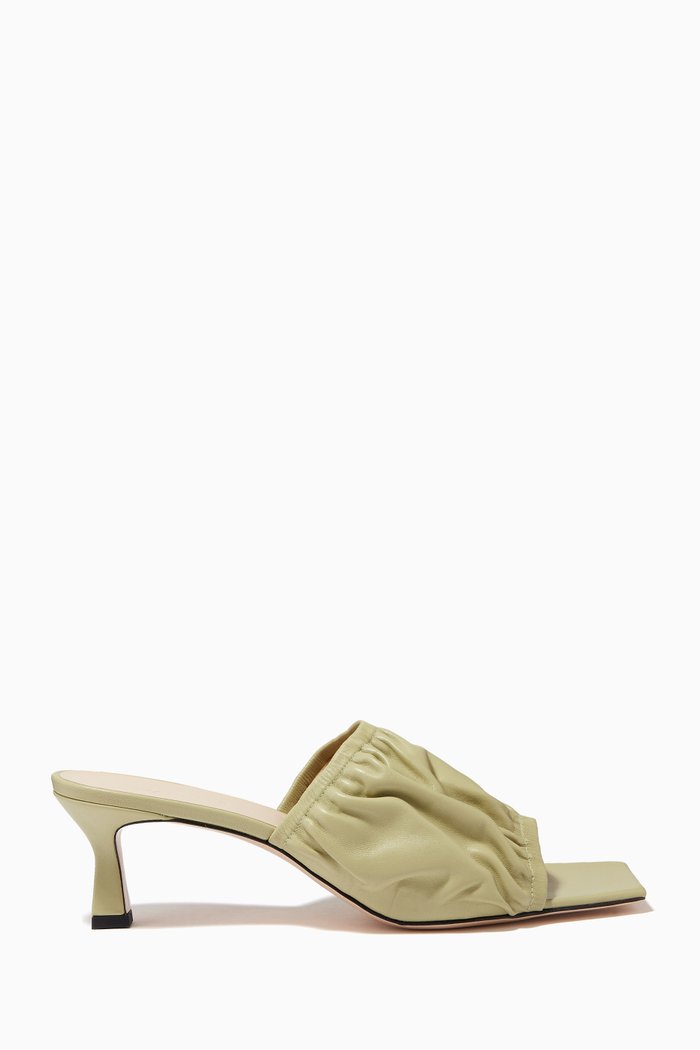 

Ava Mules in Lambskin, Green