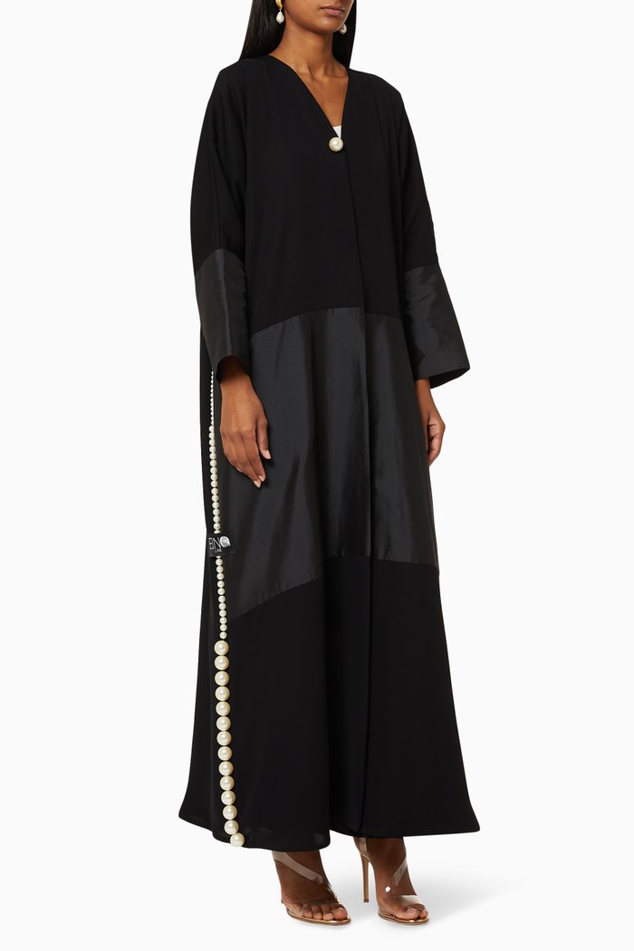 

Pearl Embellished Abaya, Black