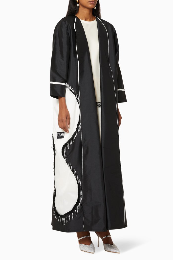 

Beaded Embroidered Abaya, Multicolour