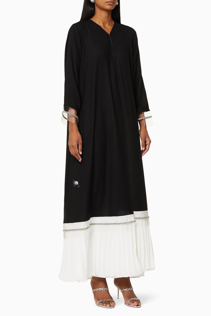 

Crystal Embellished Abaya, Black
