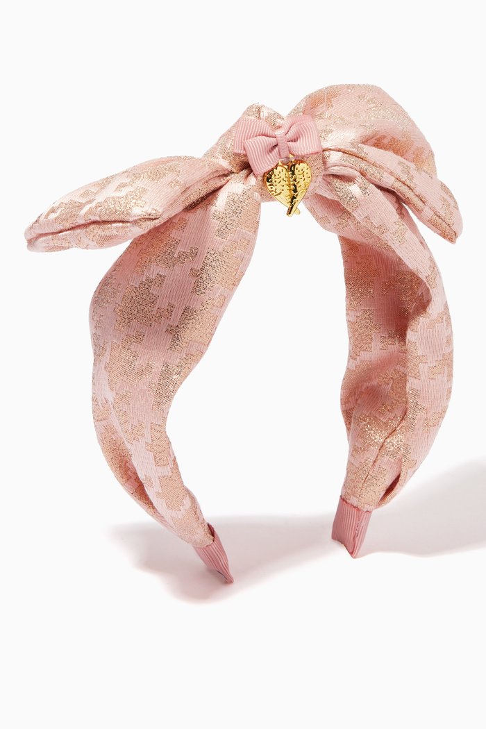 

Leigh Headband in Jacquard, Pink
