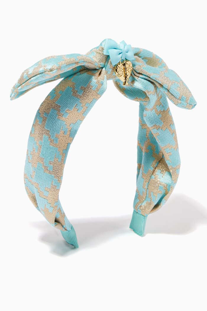 

Leigh Headband in Jacquard, Blue