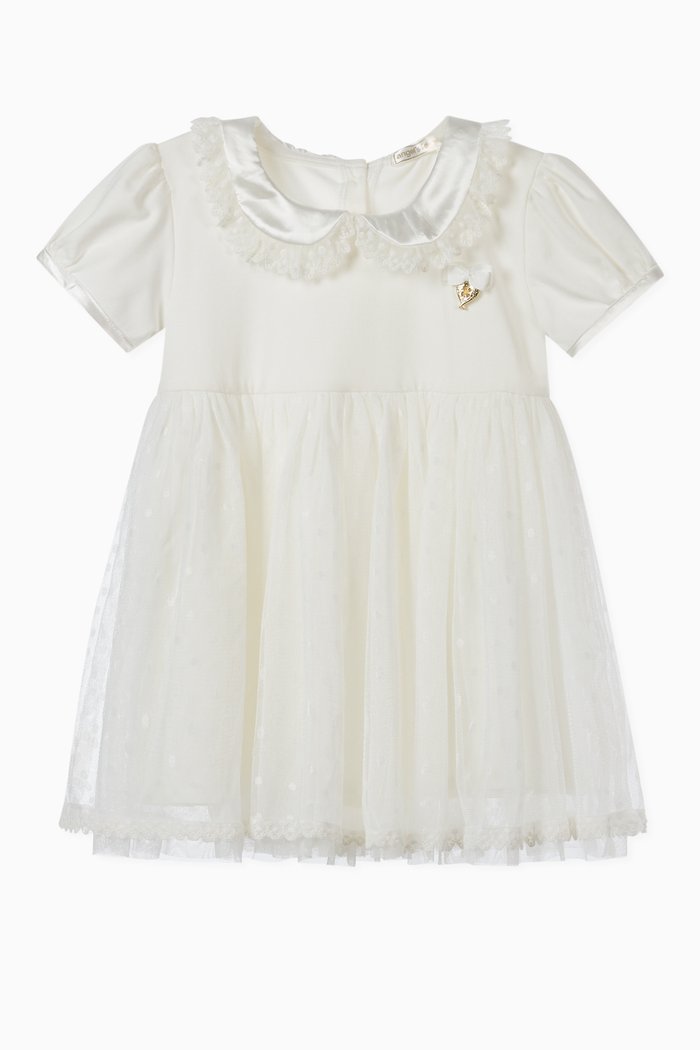 

Edan Dress in Cotton & Tulle, Neutral