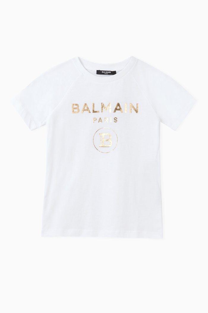 

Balmain Logo Print Jersey T-Shirt, White