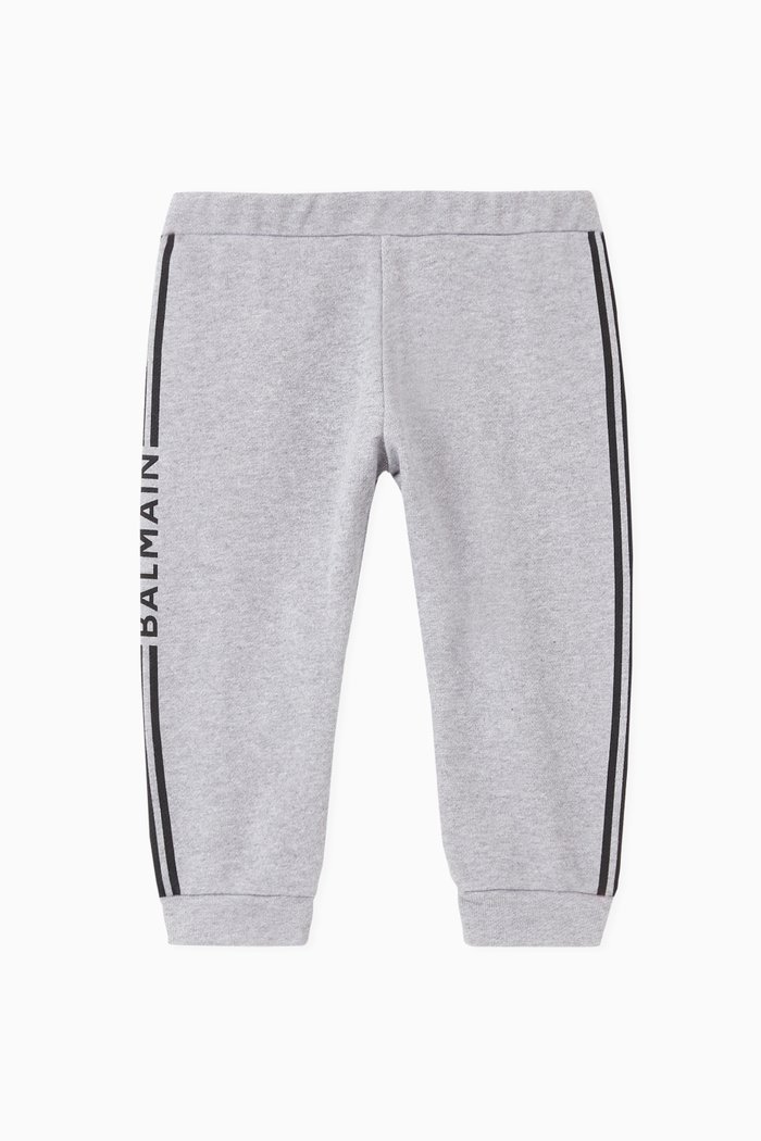 

Logo Stripe Sweatpants in Cotton, Grey