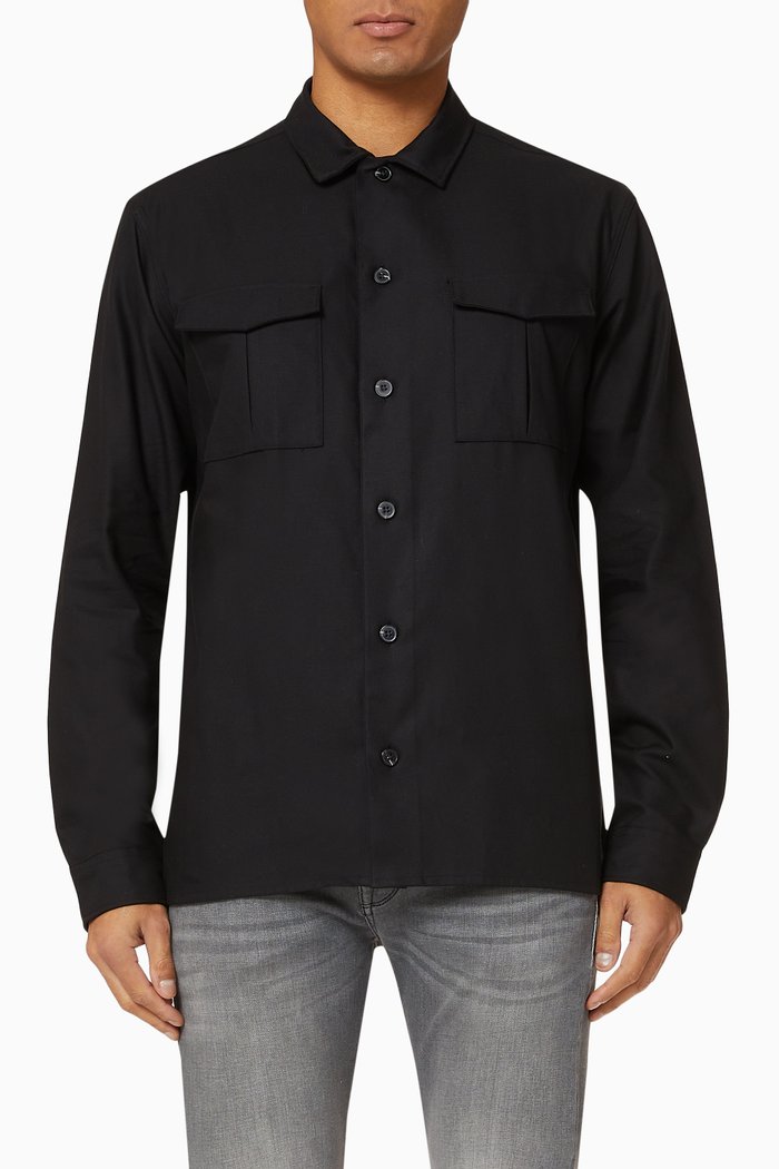 

Organic Cotton Overshirt, Black