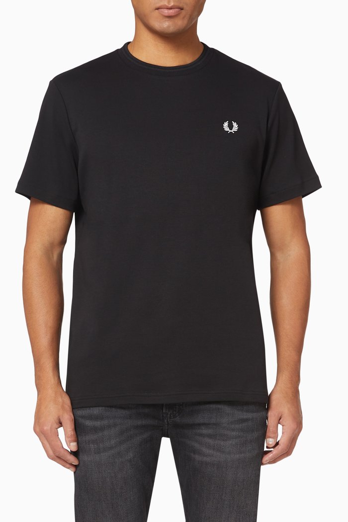 

Laurel Wreath Cotton T-shirt, Black