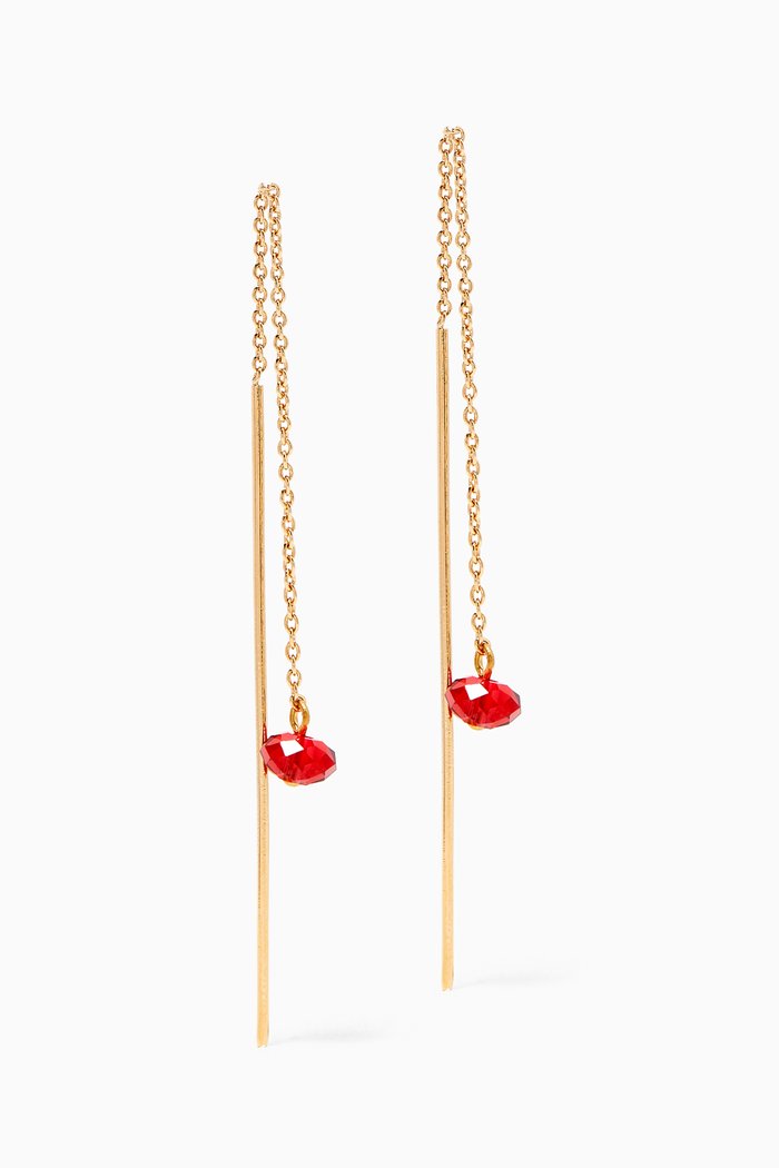 

Polly Long Earrings, Red