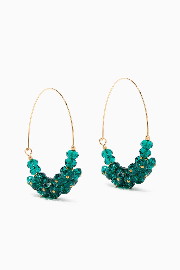 

Polly Hoop Earrings, Green