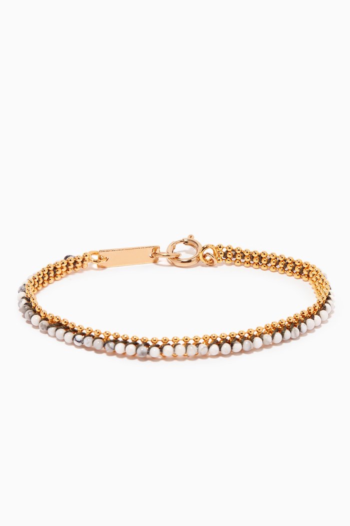 

Stone Beads Bracelet, White