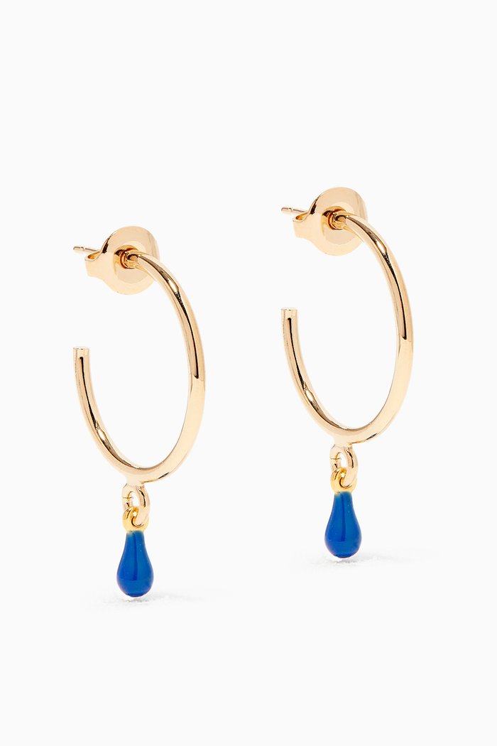 

Small Hoop Earrings, Blue