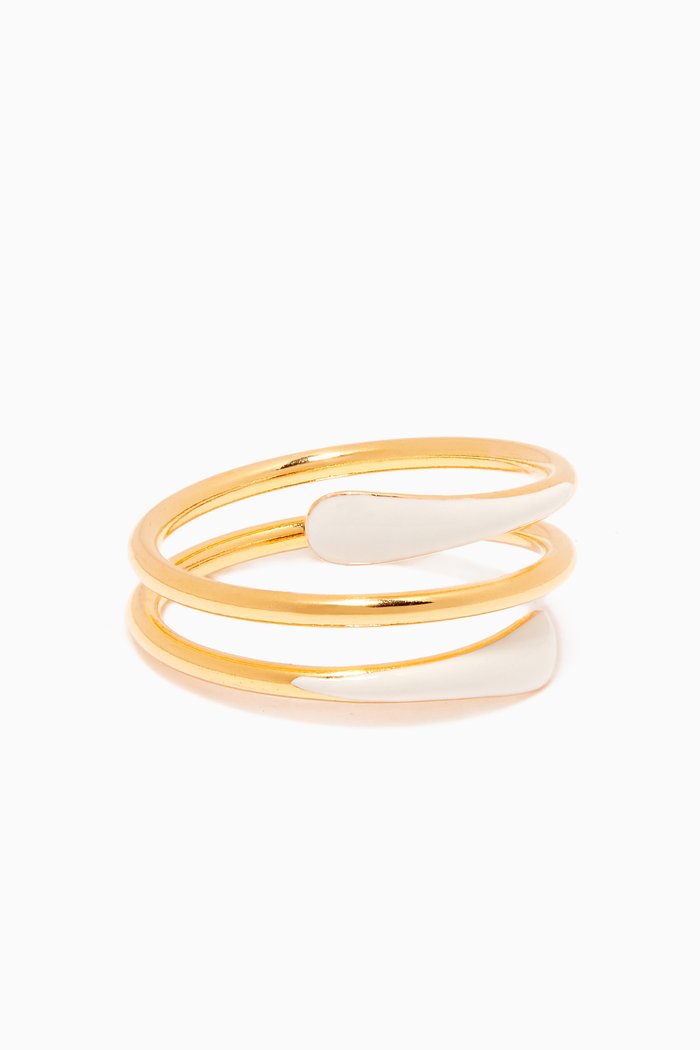 

Casablanca Twisted Ring, White