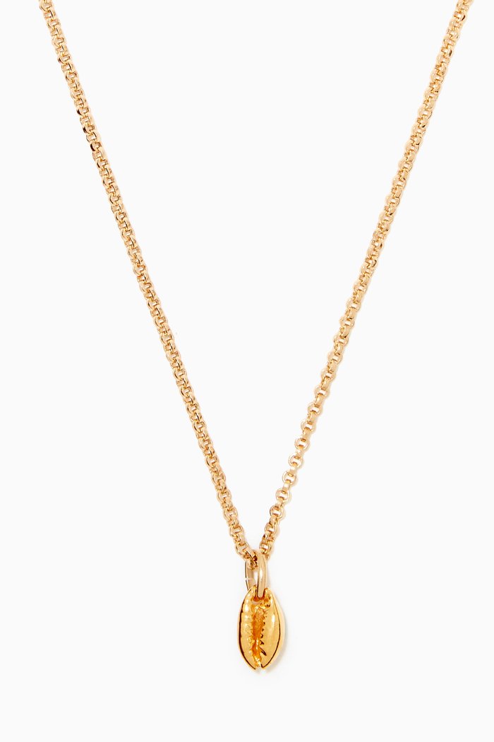 

Amer Shell Pendant Necklace, Gold