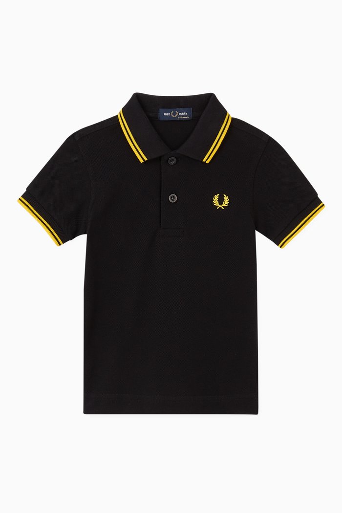 

My First Fred Perry Cotton Piqué Shirt, Black