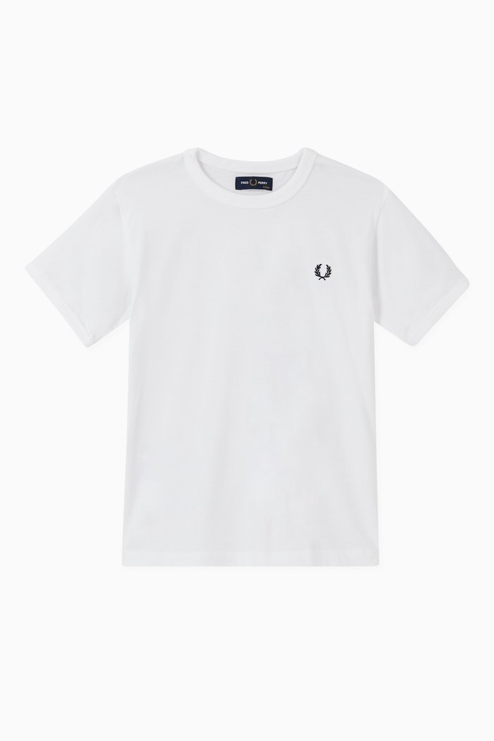 Ringer Cotton T-shirt, White