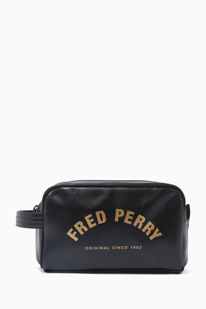 

Logo Wash Bag in Matt PU, Black