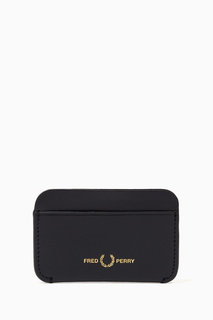 

Logo Card Holder in Matt Leather, Black